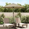 Maison Exclusive - Parasol d'extérieur avec mât en aluminium 270 cm taupe