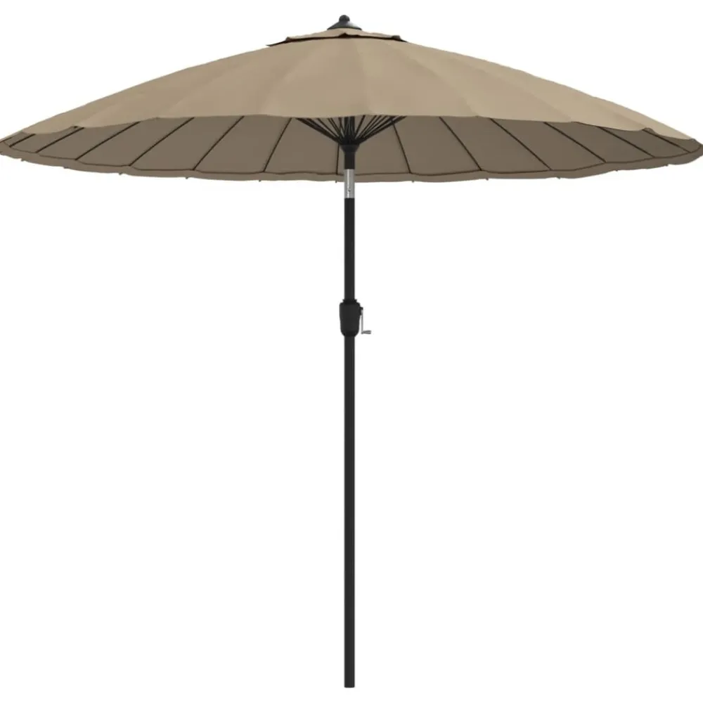 Maison Exclusive - Parasol d'extérieur avec mât en aluminium 270 cm taupe