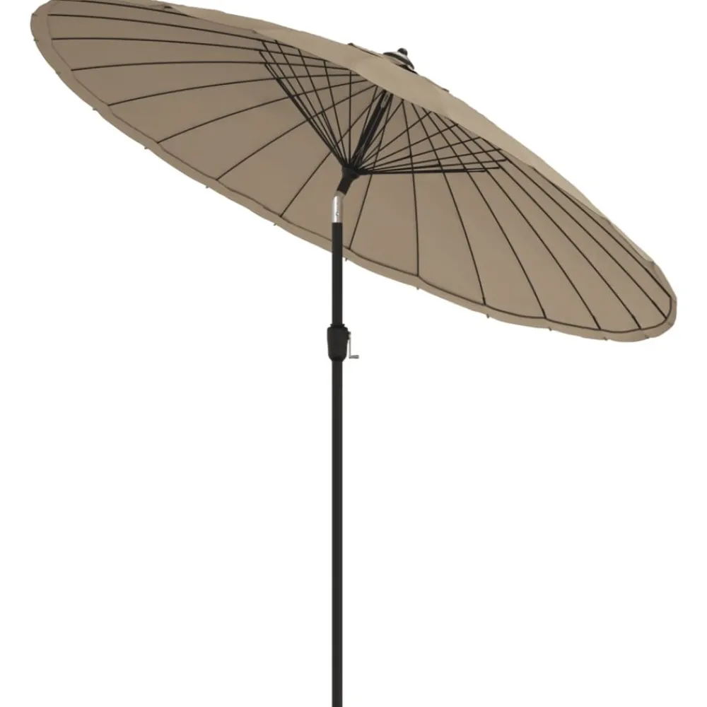 Maison Exclusive - Parasol d'extérieur avec mât en aluminium 270 cm taupe
