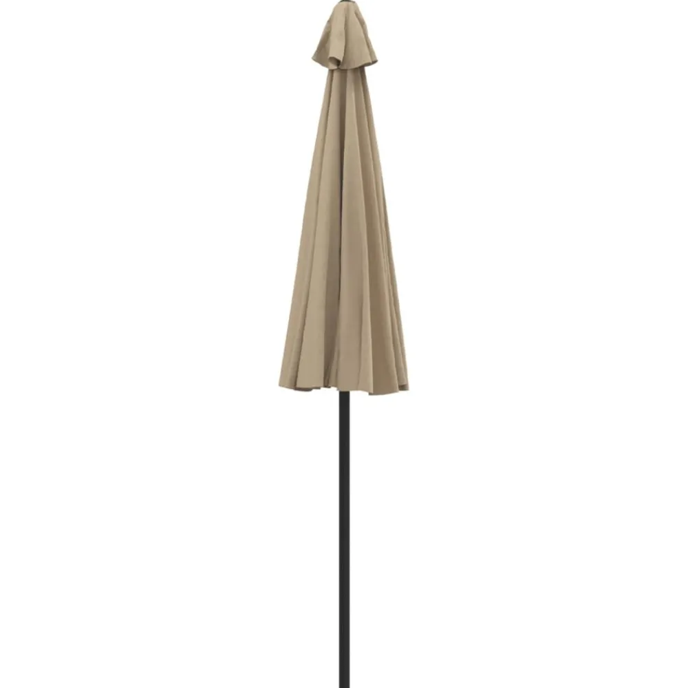 Maison Exclusive - Parasol d'extérieur avec mât en aluminium 270 cm taupe