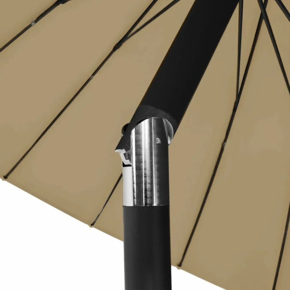 Maison Exclusive - Parasol d'extérieur avec mât en aluminium 270 cm taupe
