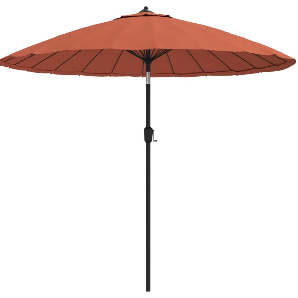 Maison Exclusive - Parasol d'extérieur et mât avec aluminium 270 cm terre cuite Online