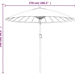 Maison Exclusive - Parasol d'extérieur et mât avec aluminium 270 cm terre cuite Online