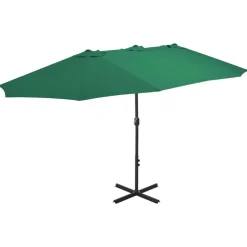 Maison Exclusive - Parasol d'extérieur et mât en aluminium 460x270 cm vert Best