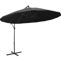 Maison Exclusive Parasols, Voiles D’Ombrage | - Parasol suspendu avec poteau anthracite 3 m