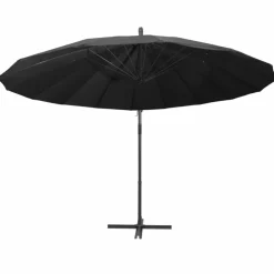 Maison Exclusive Parasols, Voiles D’Ombrage | - Parasol suspendu avec poteau anthracite 3 m