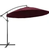 Maison Exclusive Parasols, Voiles D’Ombrage | - Parasol suspendu avec poteau bordeaux 3 m