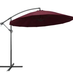 Maison Exclusive Parasols, Voiles D’Ombrage | - Parasol suspendu avec poteau bordeaux 3 m