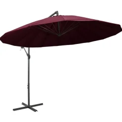 Maison Exclusive Parasols, Voiles D’Ombrage | - Parasol suspendu avec poteau bordeaux 3 m