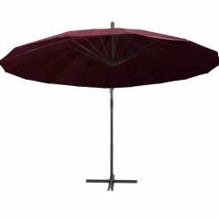 Maison Exclusive Parasols, Voiles D’Ombrage | - Parasol suspendu avec poteau bordeaux 3 m