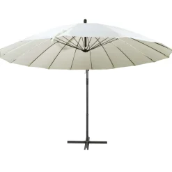 Maison Exclusive - Parasol suspendu avec poteau en aluminium blanc 3 m Outlet