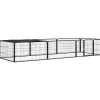 Maison Exclusive - Parc pour chien 8 panneaux noir 100x50cm acier enduit de poudre Discount