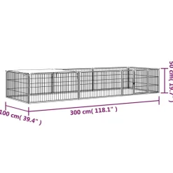 Maison Exclusive - Parc pour chien 8 panneaux noir 100x50cm acier enduit de poudre Discount