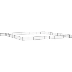 Maison Exclusive Niches, Paniers Et Transports | - Parc pour chien 44panneaux noir 100x50cm acier enduit de poudre