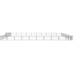 Maison Exclusive Niches, Paniers Et Transports | - Parc pour chien 44panneaux noir 100x50cm acier enduit de poudre