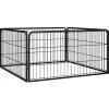 Maison Exclusive - Parc pour chien 4 panneaux noir 100x50cm acier enduit de poudre Sale