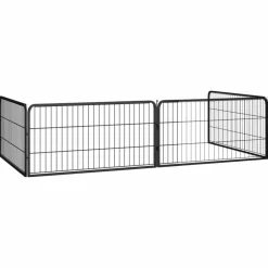 Maison Exclusive - Parc pour chien 4 panneaux noir 100x50cm acier enduit de poudre Sale