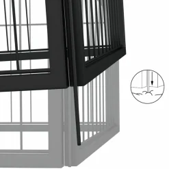 Maison Exclusive - Parc pour chien 4 panneaux noir 100x50cm acier enduit de poudre Sale