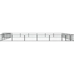 Maison Exclusive - Parc pour chien 28panneaux noir 100x50cm acier enduit de poudre New