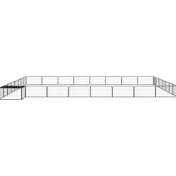 Maison Exclusive Niches, Paniers Et Transports | - Parc pour chien 32panneaux noir 100x50cm acier enduit de poudre