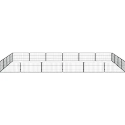 Maison Exclusive - Parc pour chien 20panneaux noir 100x50cm acier enduit de poudre Discount