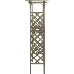 Maison Exclusive - Pergola avec portail 116x40x204 cm gris bois de sapin massif New