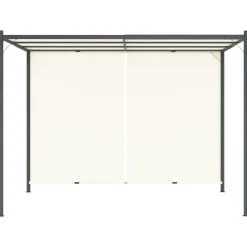 Maison Exclusive Pergolas, Tonnelles, Barnums | - Pergola avec toit réglable crème blanc 3x3 m acier