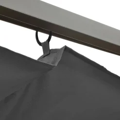 Maison Exclusive Pergolas, Tonnelles, Barnums | - Pergola avec toit rétractable anthracite 3x3 m acier 180 g/m²