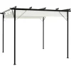 Maison Exclusive - Pergola avec toit rétractable blanc crème 3 x 3 m acier Discount
