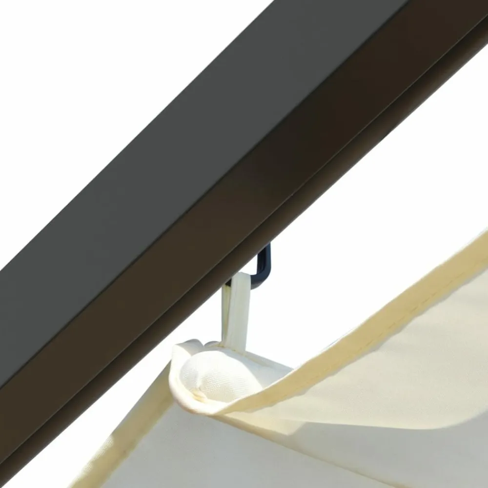 Maison Exclusive - Pergola avec toit rétractable blanc crème 3 x 3 m acier Discount