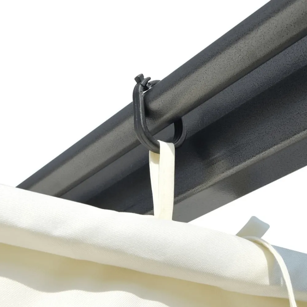 Maison Exclusive - Pergola avec toit rétractable blanc crème 3 x 3 m acier Discount