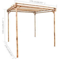 Maison Exclusive Pergolas, Tonnelles, Barnums | - Pergola bambou 170x170x220 cm