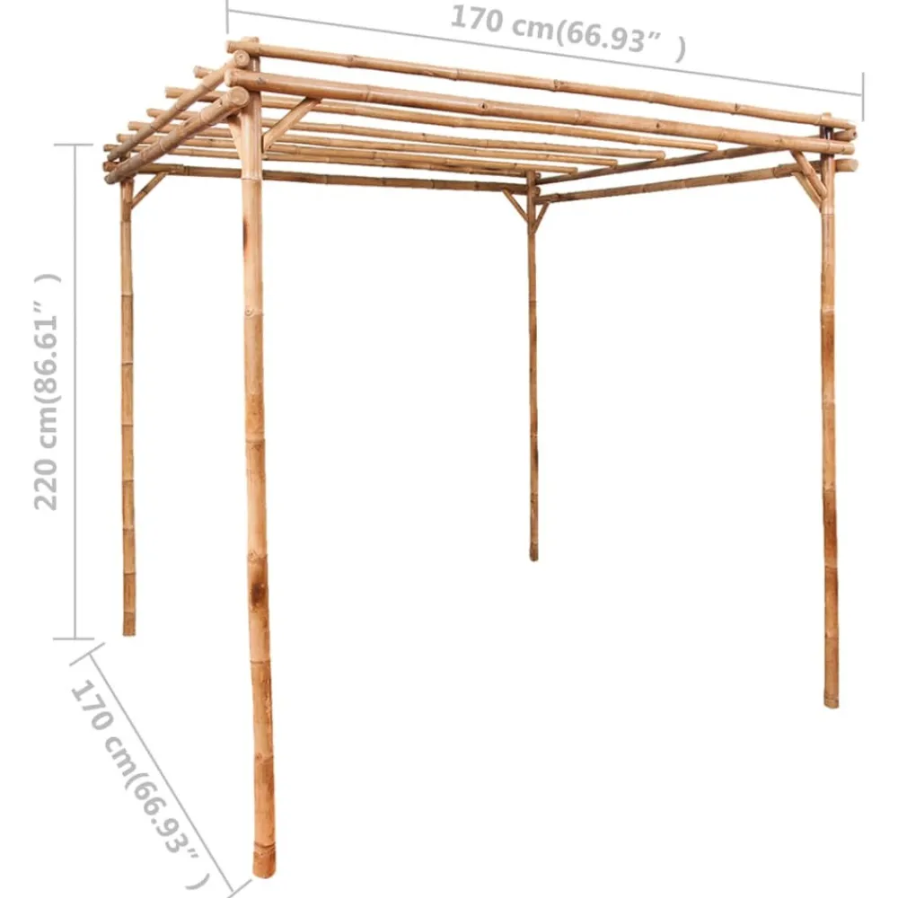 Maison Exclusive Pergolas, Tonnelles, Barnums | - Pergola bambou 170x170x220 cm