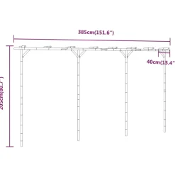 Maison Exclusive - Pergola bambou 385x40x205 cm Discount