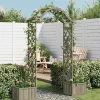 Maison Exclusive - Pergola de jardin avec jardinière gris bois pin massif Online