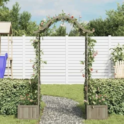 Maison Exclusive - Pergola de jardin avec jardinière gris bois pin massif Online