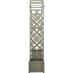 Maison Exclusive - Pergola de jardin avec jardinière gris bois pin massif Online