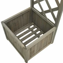 Maison Exclusive - Pergola de jardin avec jardinière gris bois pin massif Online