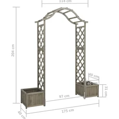 Maison Exclusive - Pergola de jardin avec jardinière gris bois pin massif Online