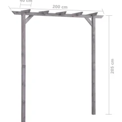 Maison Exclusive - Pergola de jardin gris 200x40x205 cm bois de pin imprégné New
