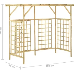 Maison Exclusive - Pergola de jardin pour poubelles triples bois de pin imprégné Outlet