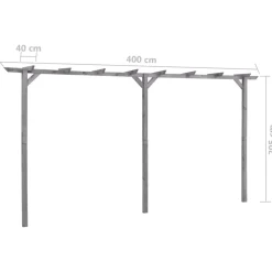 Maison Exclusive - Pergola de jardin gris 400x40x205 cm bois de pin imprégné Best