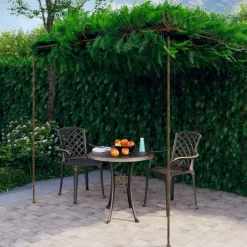 Maison Exclusive - Pergola de jardin marron antique 3x3x2,5 m fer Best