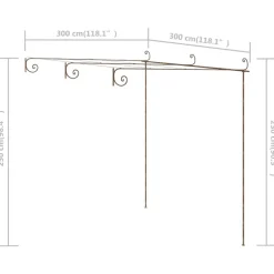 Maison Exclusive - Pergola de jardin marron antique 3x3x2,5 m fer Best