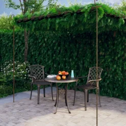 Maison Exclusive Pergolas, Tonnelles, Barnums | - Pergola de jardin marron antique 4x3x2,5 m fer