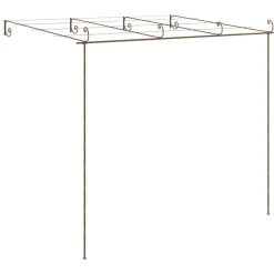 Maison Exclusive Pergolas, Tonnelles, Barnums | - Pergola de jardin marron antique 4x3x2,5 m fer