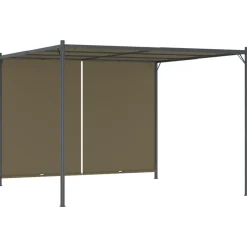 Maison Exclusive - Pergola de jardin avec auvent rétractable 3x3 m taupe 180 g/m²