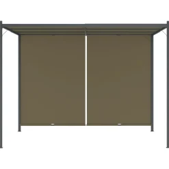Maison Exclusive - Pergola de jardin avec auvent rétractable 3x3 m taupe 180 g/m²