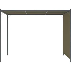 Maison Exclusive - Pergola de jardin avec auvent rétractable 3x3 m taupe 180 g/m²
