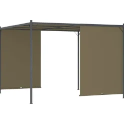Maison Exclusive - Pergola de jardin avec auvent rétractable 3x3 m taupe 180 g/m²
